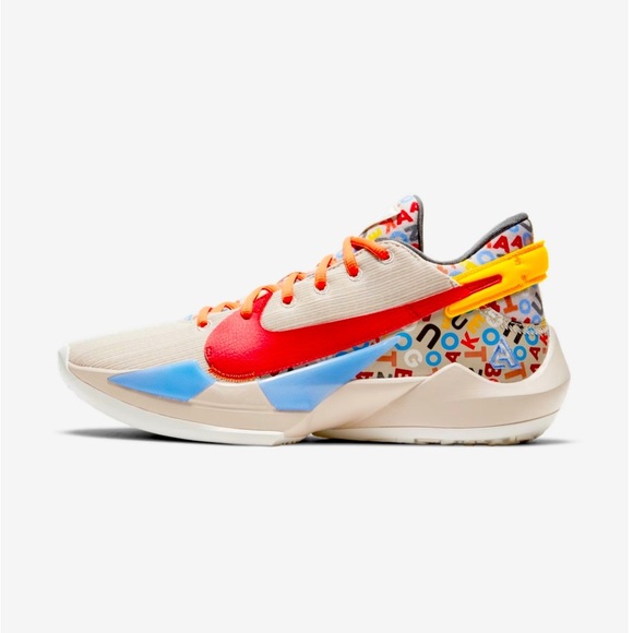 Nike Other - Nike Freak 2 Giannis Basketball shoes alphabet size 5Y Colorful Athletic Shoes